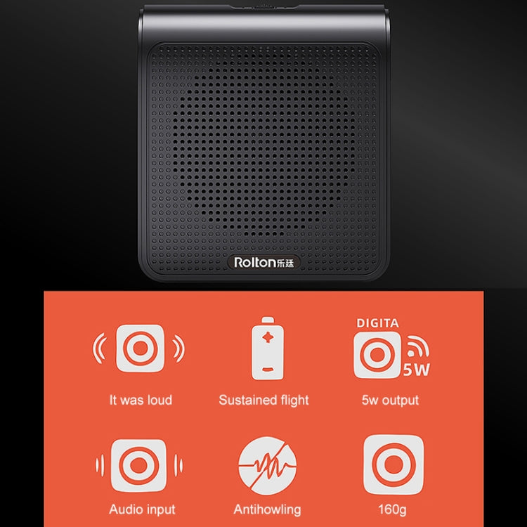 Rolton K10 Mini Audio Altoparlante Megafono Amplificatore Vocale Non Supporta TF Card/U Disco, K10