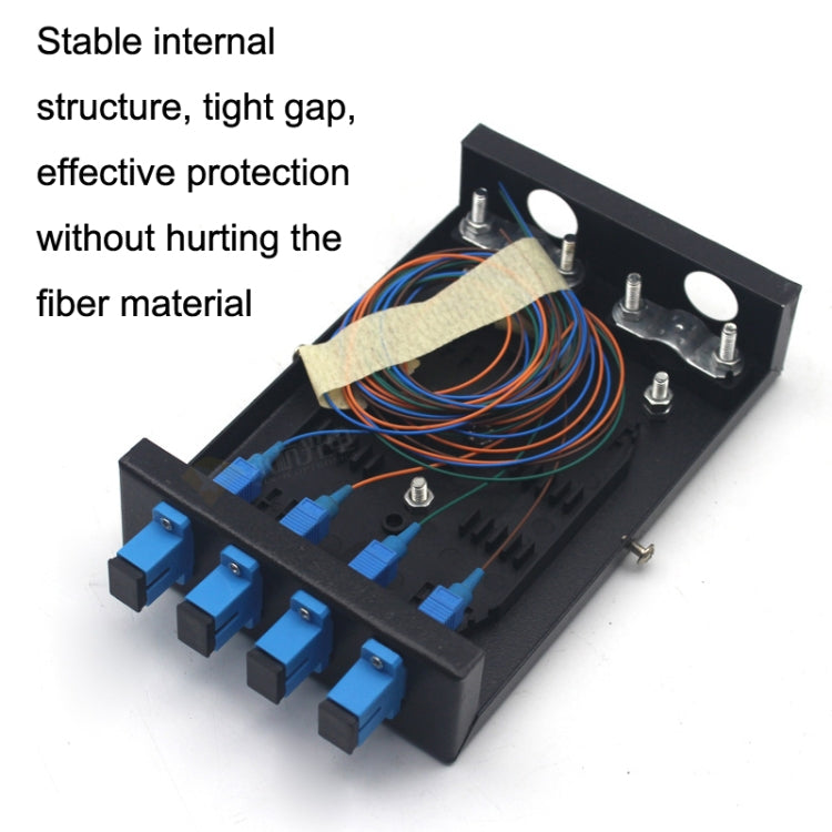 Parete fondata scatola terminale a fibra ottica da tavolo a 4 porte con flangia in fibra a coda SC, 4 Optical Fiber Terminal Box