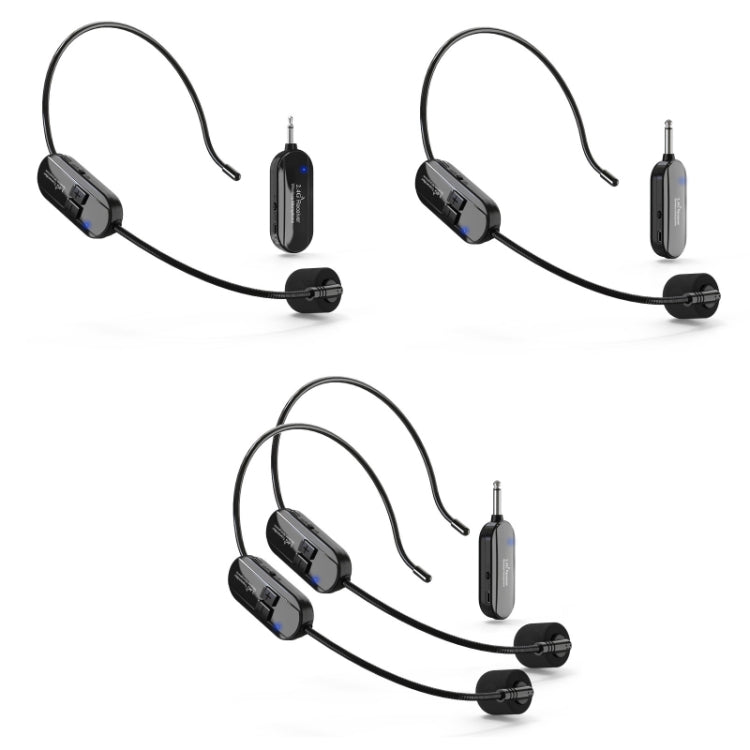 Microfono a condensatore wireless montato sulla testa Altoparlante anti-ululato, G103 3.5mm, G103 6.35mm 1 for 1, G103 6.35mm 1 for 2