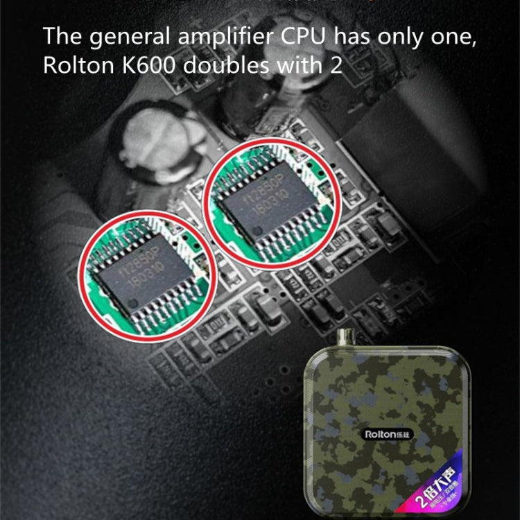 Rolton K600 7.4V Bluetooth Audio Altoparlante Megafono Amplificatore Vocale Senza Trasmettitore, Without Transmitter
