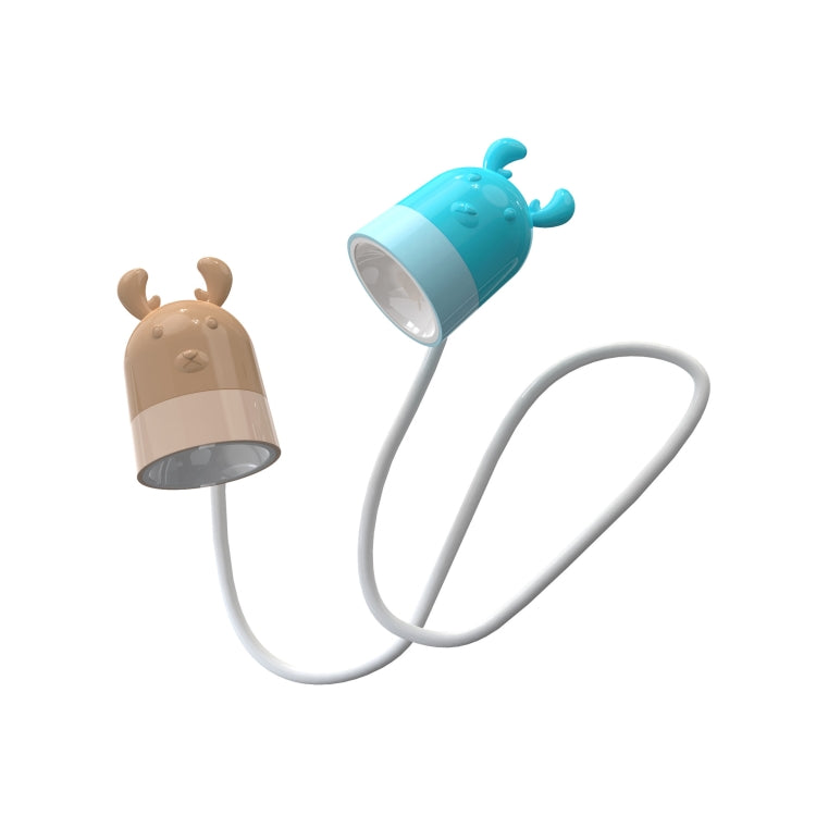 KD201 Lampada portatile da appendere al collo per leggere la luce notturna a LED, stile:, Bear (Blue+Brown), Bear (Orange+Green), Little Deer (Orange+Green), Little Deer (Blue+Brown), Bunny (Pink+Purple), Bunny (Green+Yellow), Cat (Green+Yellow)