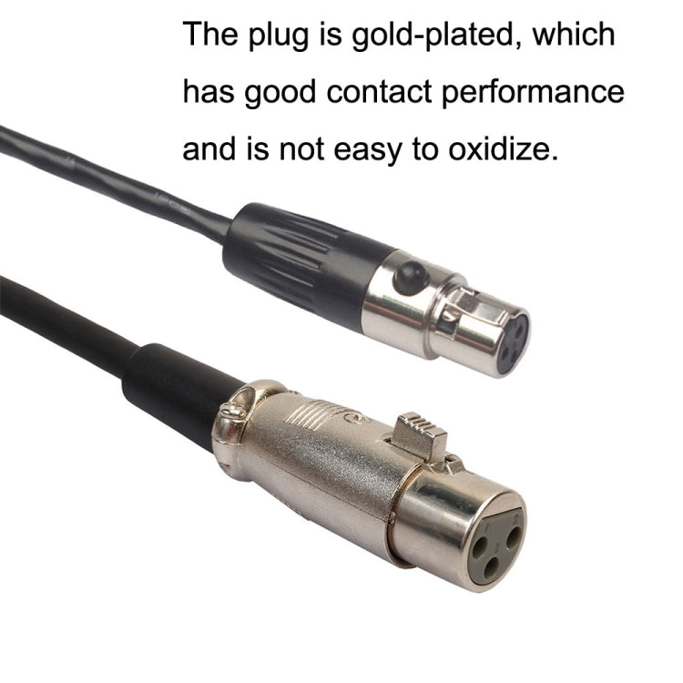 Cavo di bilanciamento Xlrmini Caron femmina a mini femmina per cavo audio per microfono scheda audio 48V, lunghezza:, 0.5m, 1m, 1.5m, 2m, 3m, 5m, 10m