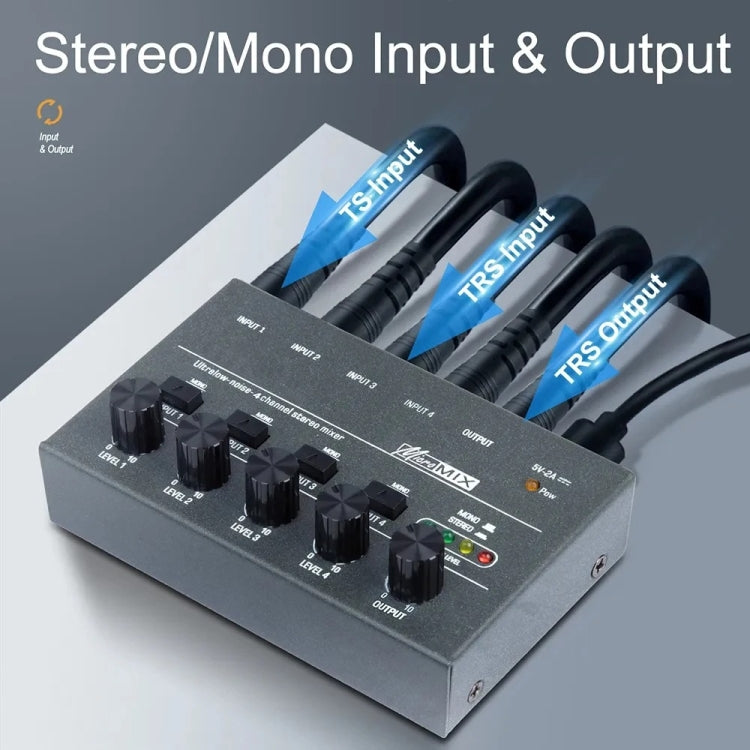 Con commutazione stereo a canale singolo Mini segnale audio ibrido piccolo, 4 Way mixer, 6 Way Mixer, 8 Way Mixer