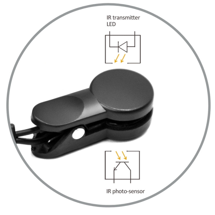 Sensore di frequenza cardiaca con clip auricolare per tapis roulant e monitor HRV