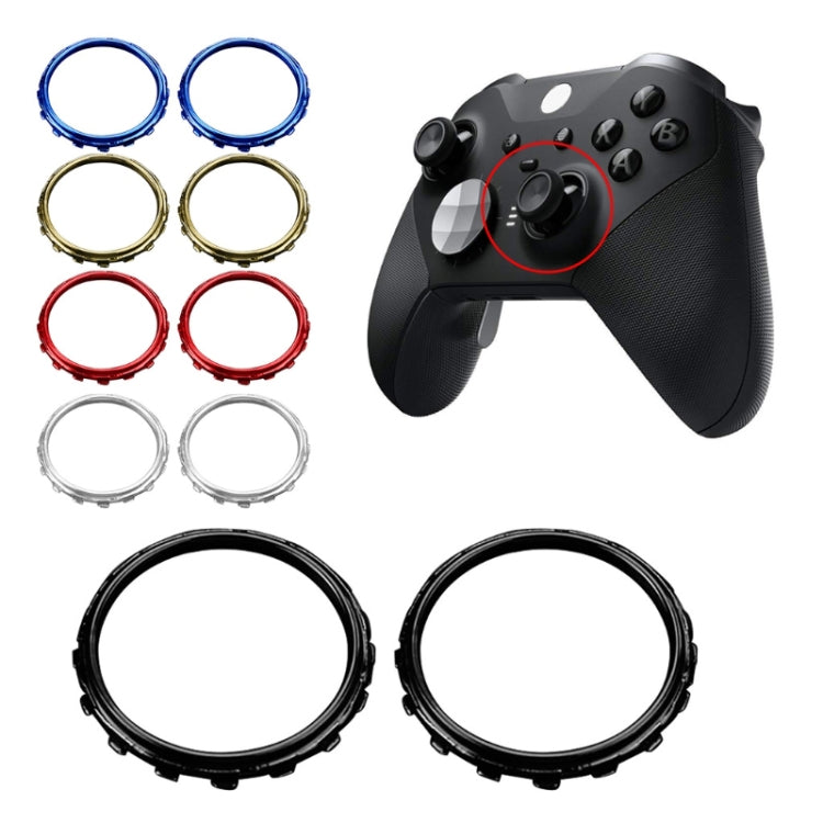 Per Xbox One Elite 5pairs 3D Accessori maniglia anello di ricambio, Colore:, Black, Gold Plating, Silver Plating, Red Plating, Blue Plating