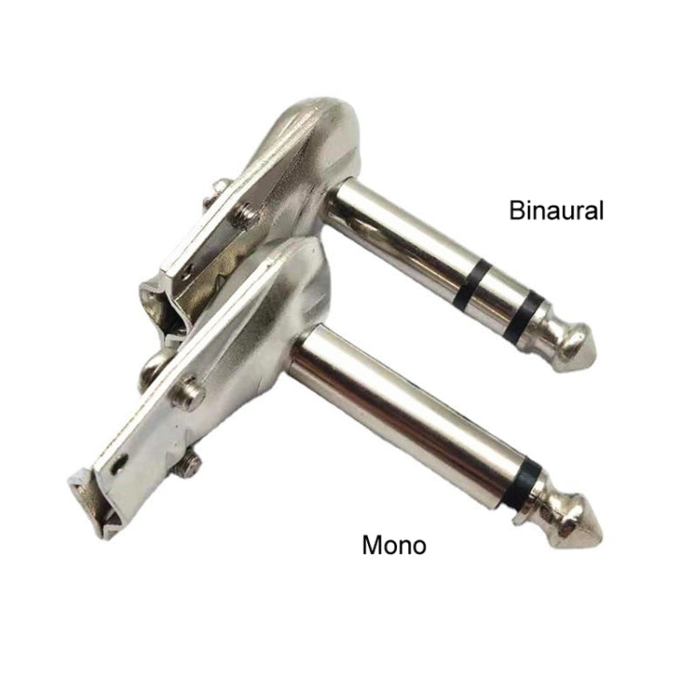 10pcs 6.35mm connettore per amplificatore per microfono audio ad angolo retto per chitarra, Mono, Binaural