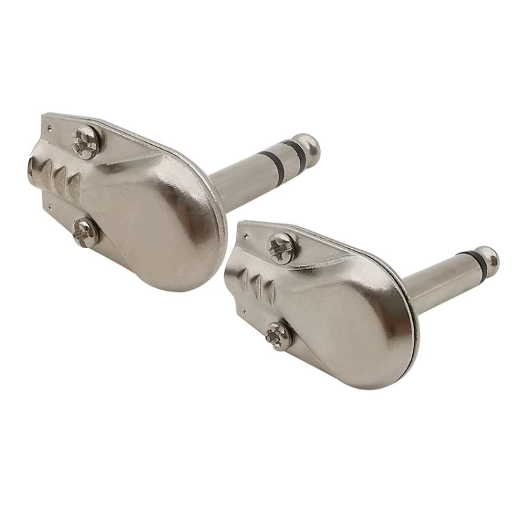 10pcs 6.35mm connettore per amplificatore per microfono audio ad angolo retto per chitarra, Mono, Binaural