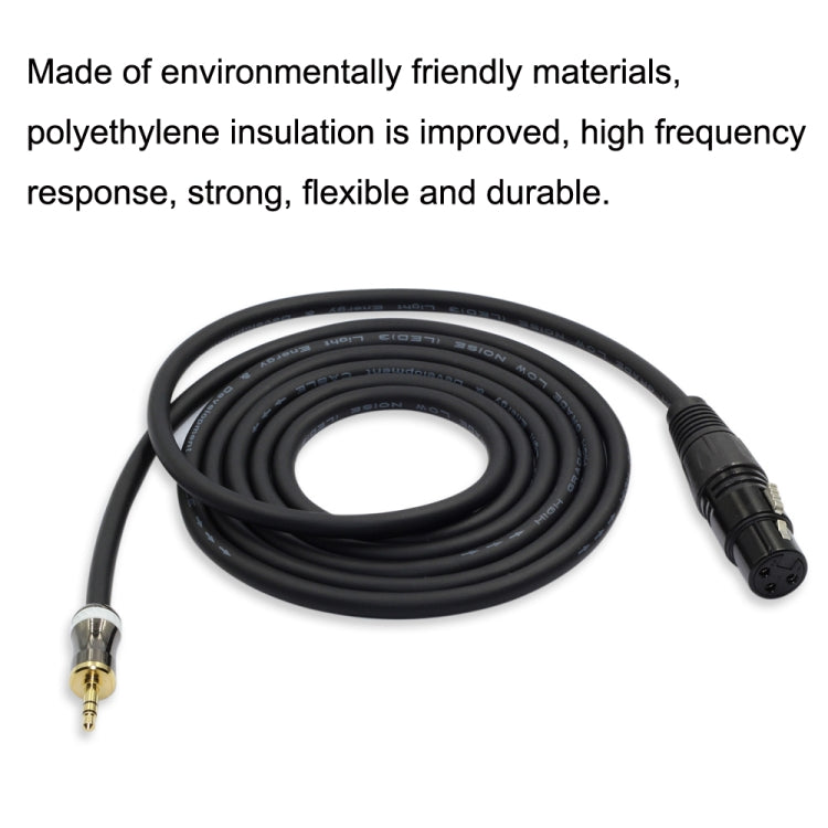 Cavo audio per microfono con scheda audio femmina da 3,5 mm a Caron, lunghezza:, 0.5m, 1m, 1.5m, 2m, 3m, 5m, 10m, 15m