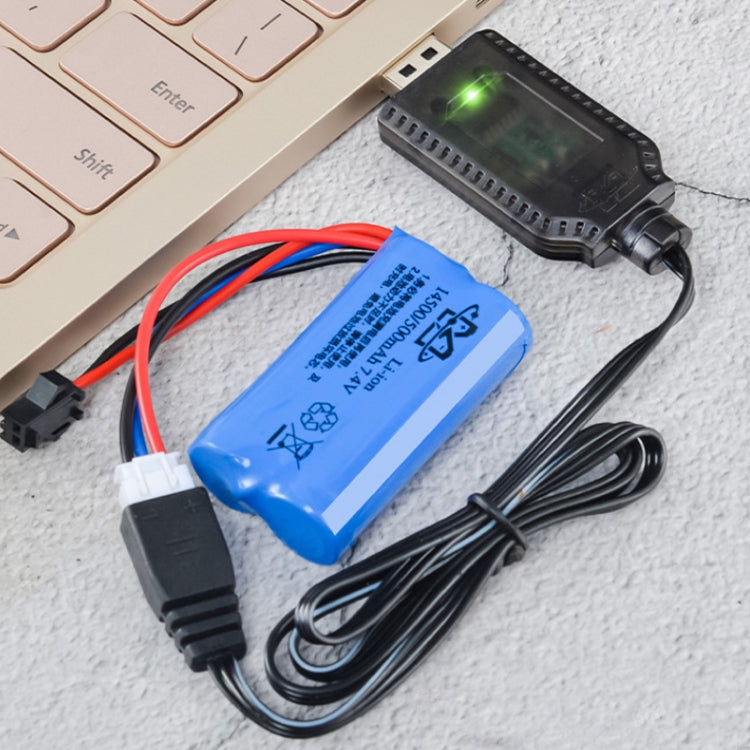 2pcs 7.4V Caricabatteria al litio Accessori per aerei giocattolo Cavo dati USB