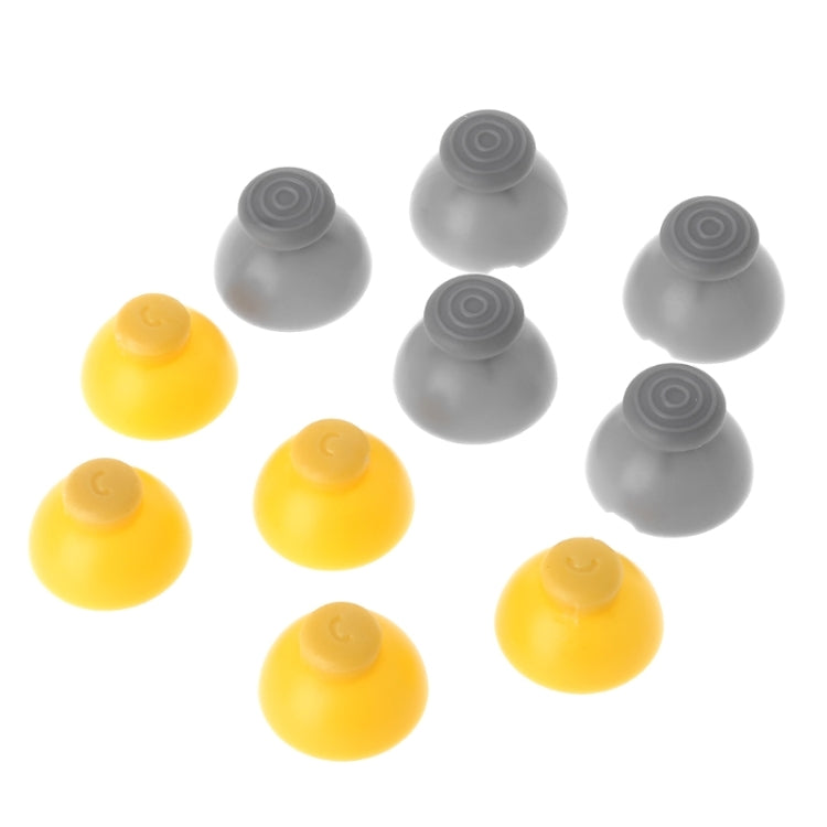 Per Nintendo Gamecube NGC Controller 10 pezzi Joystick Cap Parti di ricambio, Yellow, Grey
