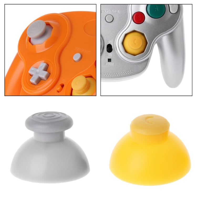 Per Nintendo Gamecube NGC Controller 10 pezzi Joystick Cap Parti di ricambio, Yellow, Grey