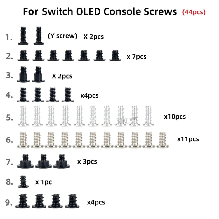 Per Switch OLED Host 44 in 1 set di accessori di ricambio per viti