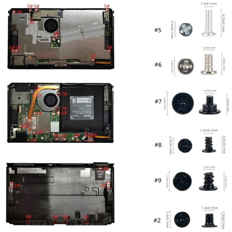 Per Switch OLED Host 44 in 1 set di accessori di ricambio per viti