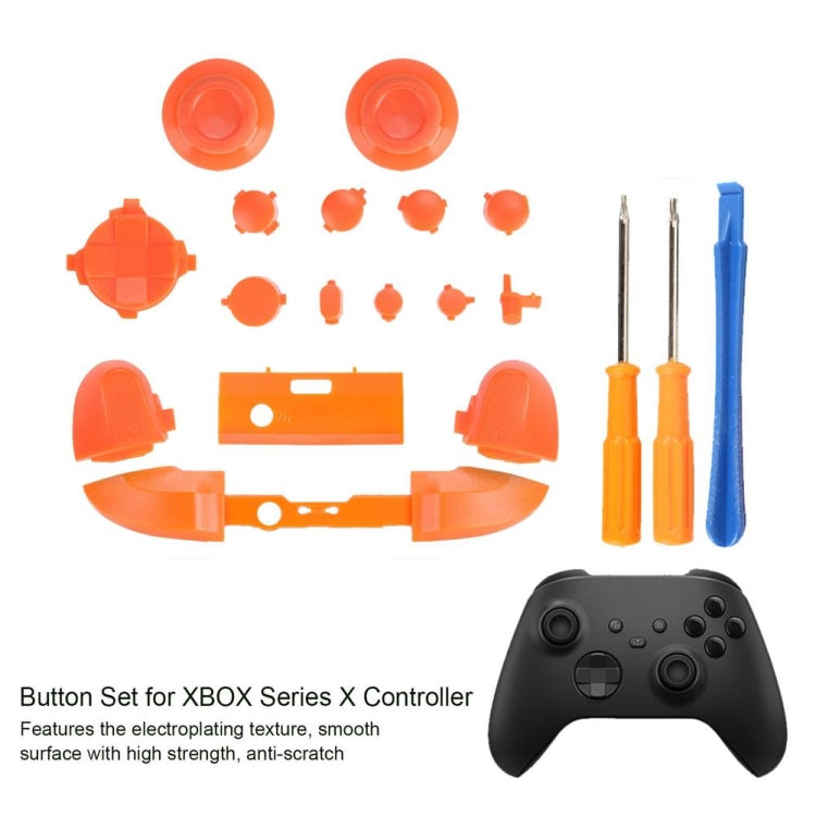 Per controller Xbox Series X Thumbstick LB RB Bumper Pulsanti di attivazione con accessori per cacciavite, Black, White, Blue, Light Blue, Red, Rose Red, Orange, Purple, Green, Yellow, Transparent