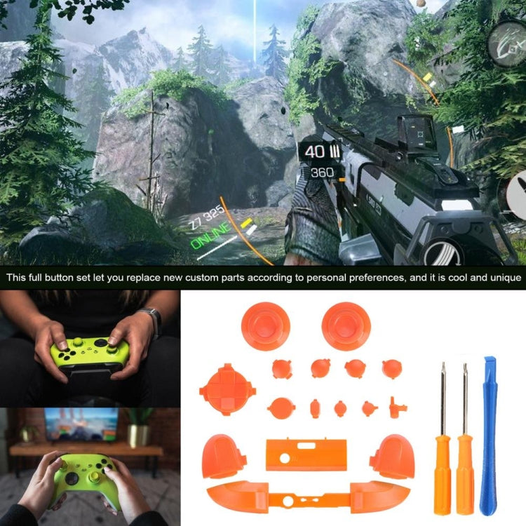 Per controller Xbox Series X Thumbstick LB RB Bumper Pulsanti di attivazione con accessori per cacciavite, Black, White, Blue, Light Blue, Red, Rose Red, Orange, Purple, Green, Yellow, Transparent