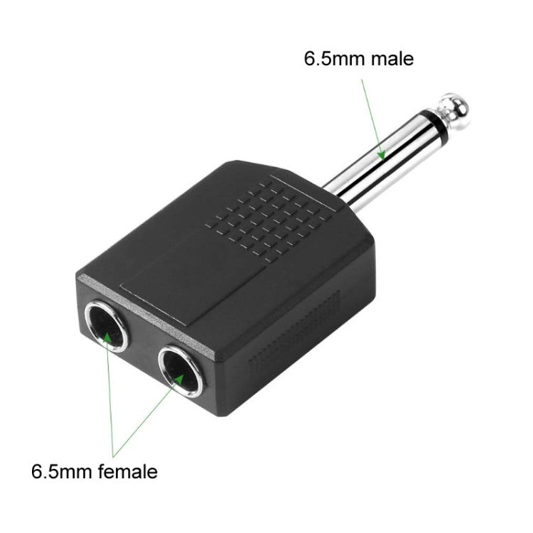 10 connettori da 6,5 mm maschio mono a doppio connettore di conversione audio femmina da 6,5 mm, 6.5mm Male To Dual 6.5mm Female