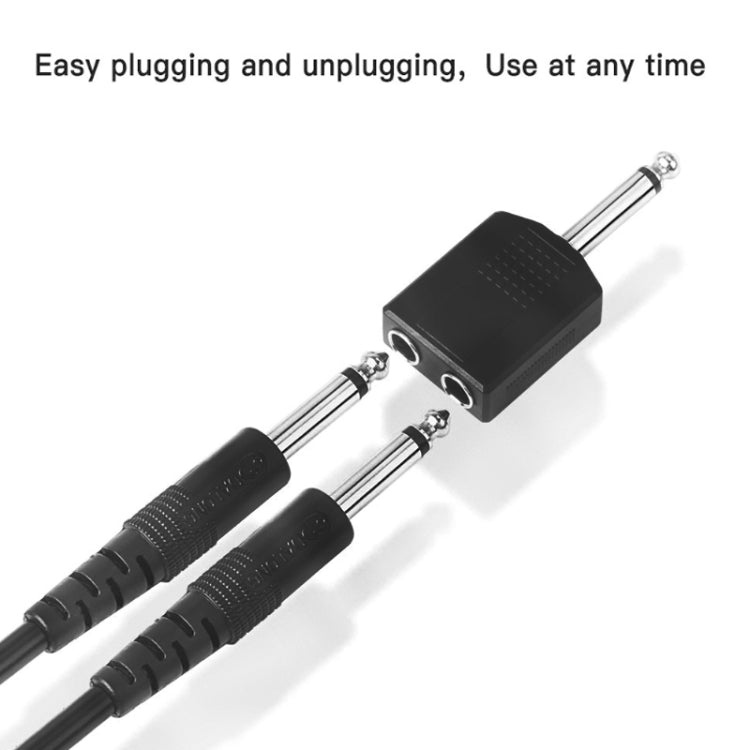 10 connettori da 6,5 mm maschio mono a doppio connettore di conversione audio femmina da 6,5 mm, 6.5mm Male To Dual 6.5mm Female