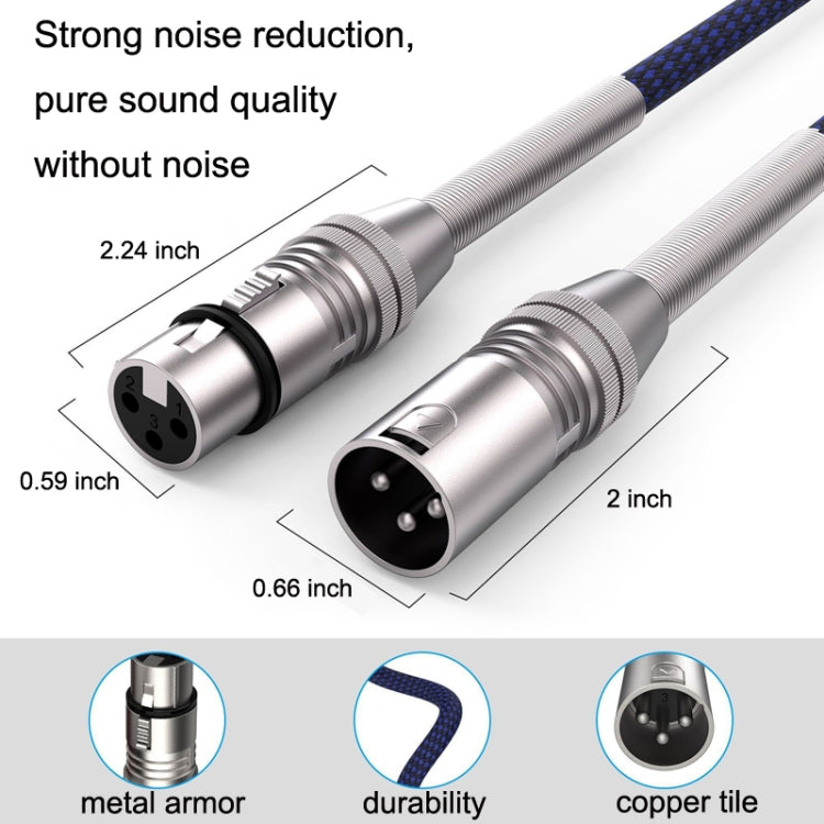 LHD010 Caron maschio a femmina XLR doppia scheda cavo audio cavo per microfono, 0.3m, 0.5m, 1m, 1.8m, 2m, 3m, 5m, 8m, 10m, 12m, 15m, 20m, 25m, 30m, 40m, 50m, 60m