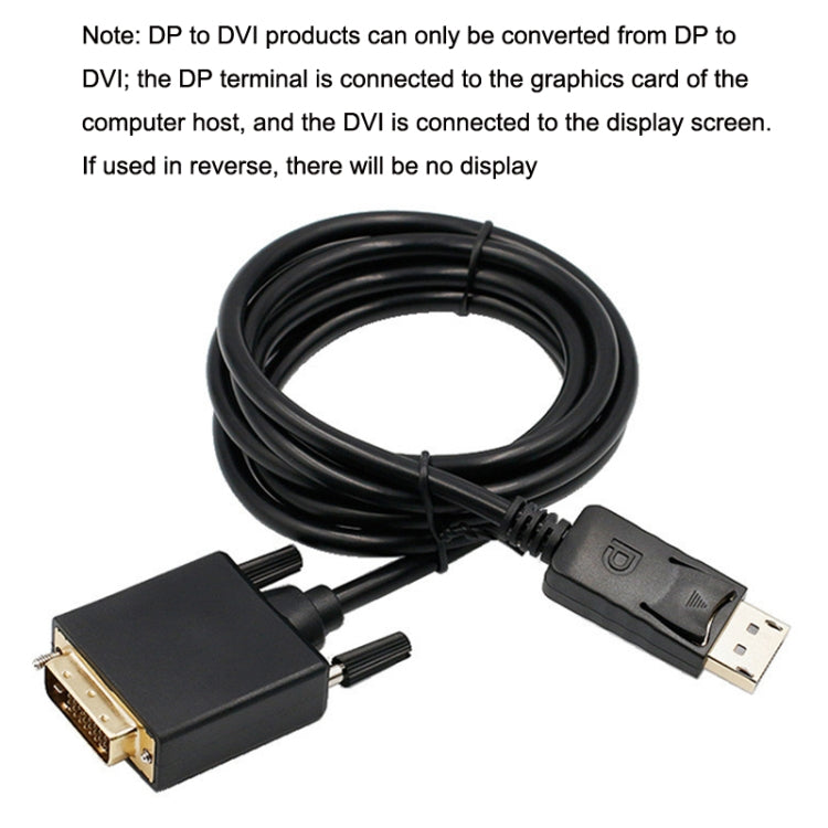 Cavo adattatore 1080P DP a DVI HD Spina placcata in oro, DP31 1.8m, DP31 3m