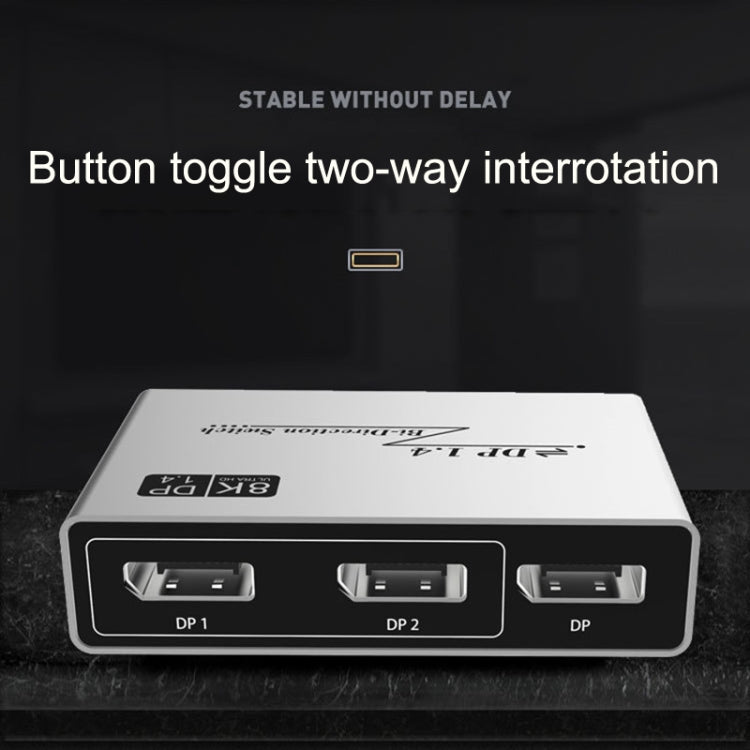 Commutatore bidirezionale 8K 60HZ 1.4V 2 In 1 Out DP, Grey