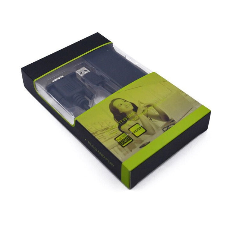 HD55Y Cavo adattatore da VGA a HDMI Convertitore da VGA+USB a HD 1080P con alimentatore, VGA+USB To HDMI