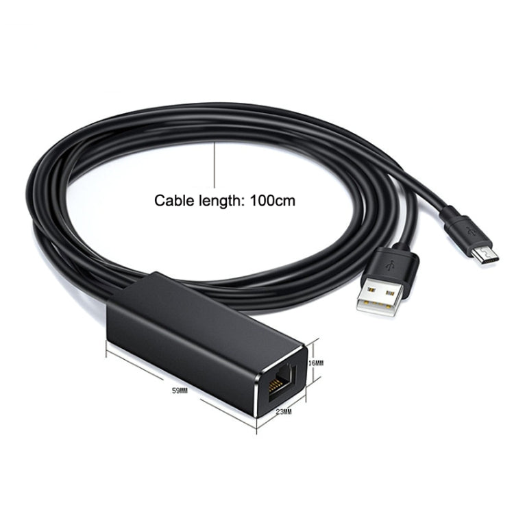 Adattatore Ethernet da RJ45 Micro USB a 100M Guarda video fisso, Micro USB