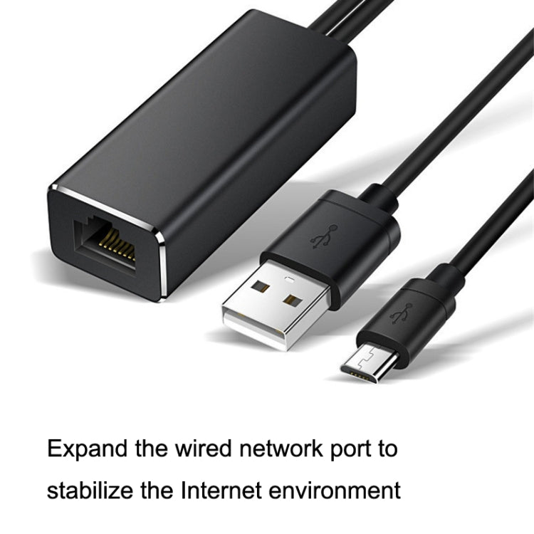 Adattatore Ethernet da RJ45 Micro USB a 100M Guarda video fisso, Micro USB