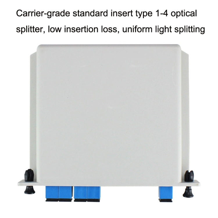Splitter ottico PLC plug-in 4 in 1 Splitter in fibra ottica di grado portante porta SC, 4 In 1 Plug-in PLC Optical Splitter