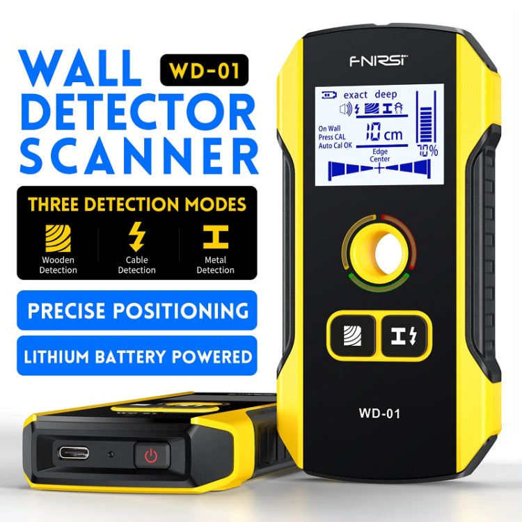 FNIRSI WD-01 Scanner a linee scure per rilevatori di metalli a parete portante multifunzionale, WD-01