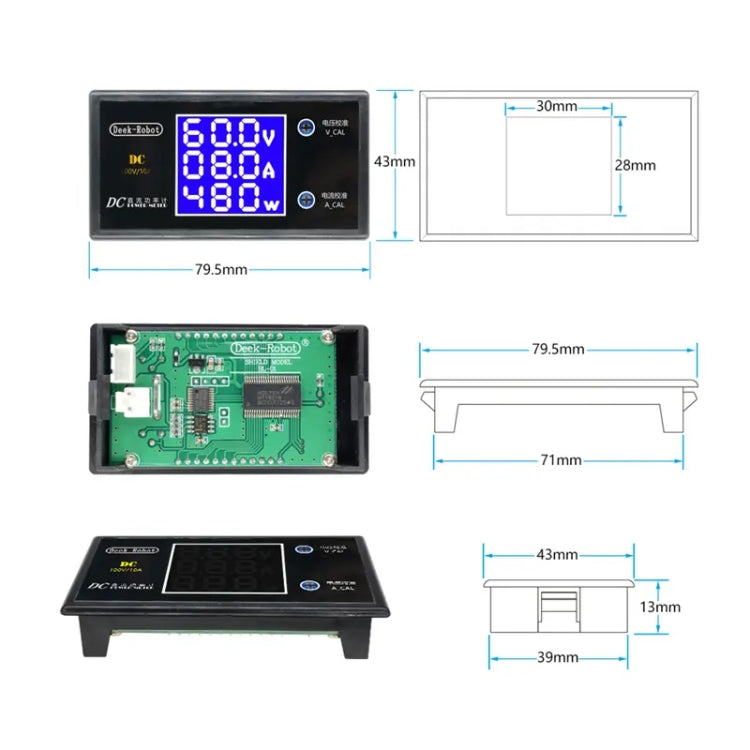 Misuratore di potenza digitale da 250 W Voltmetro rilevatore multifunzione con display digitale, 5A, 10A