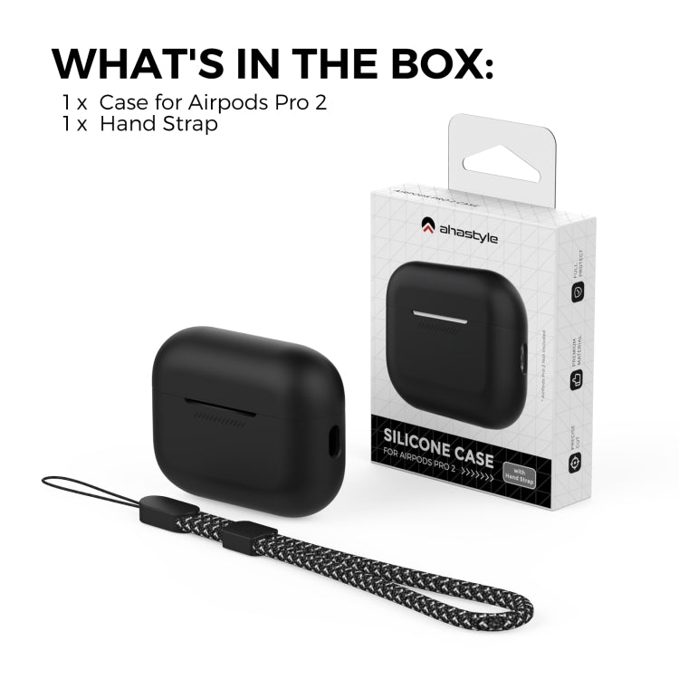 Per AirPods Pro 2 AhaStyle PT187 Custodia protettiva monopezzo in silicone con custodia per cordino