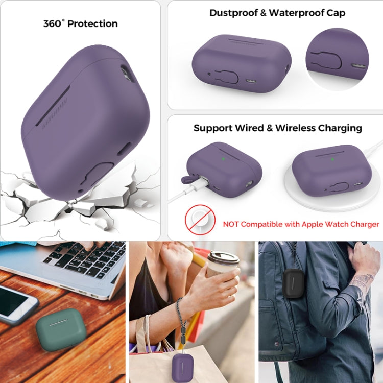 Per AirPods Pro 2 AhaStyle PT187 Custodia protettiva monopezzo in silicone con custodia per cordino