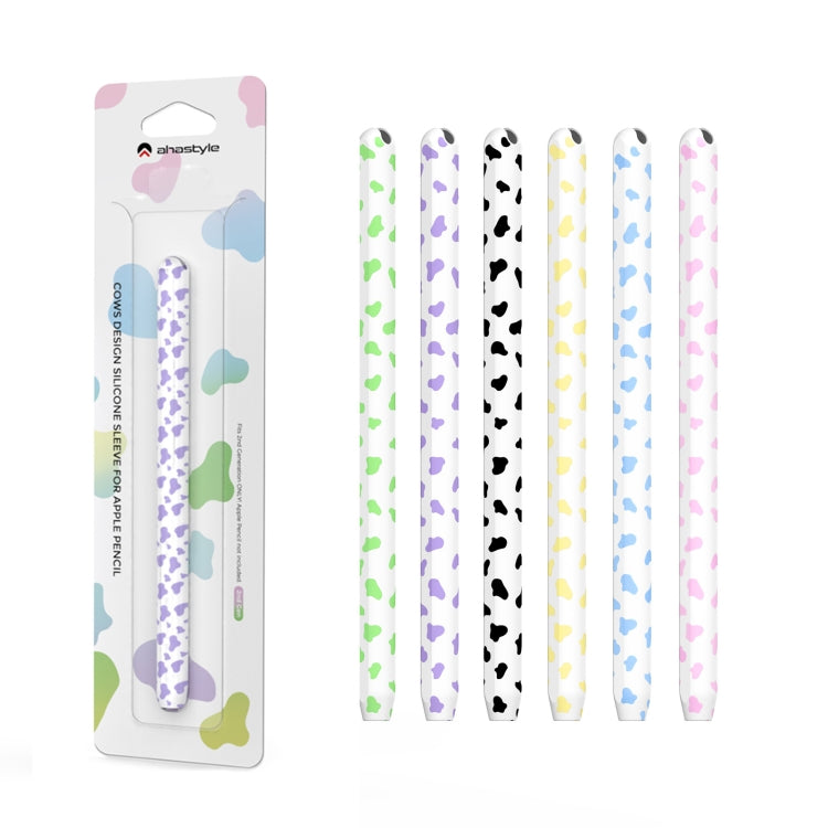 Per Apple Pencil 2 Custodia per penna in silicone AhaStyle PT65CW Custodia per stilo con motivo mucca da latte