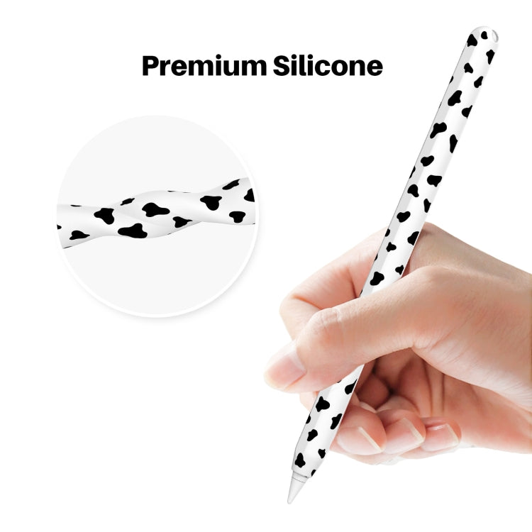 Per Apple Pencil 2 Custodia per penna in silicone AhaStyle PT65CW Custodia per stilo con motivo mucca da latte