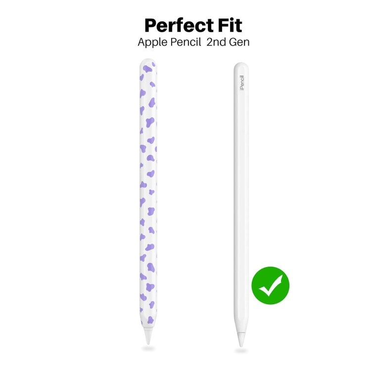 Per Apple Pencil 2 Custodia per penna in silicone AhaStyle PT65CW Custodia per stilo con motivo mucca da latte
