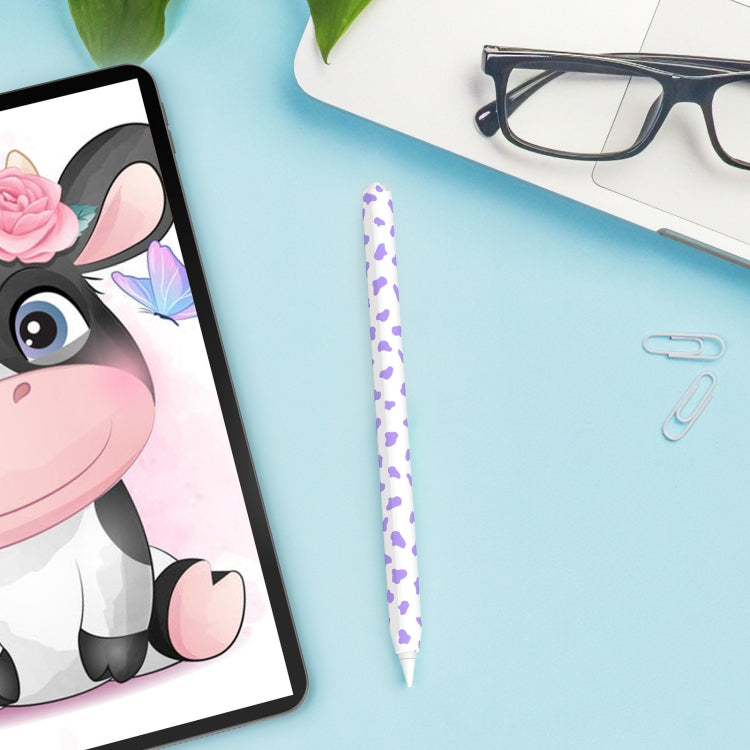 Per Apple Pencil 2 Custodia per penna in silicone AhaStyle PT65CW Custodia per stilo con motivo mucca da latte