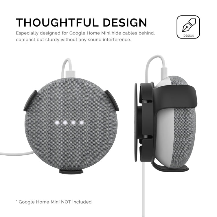 Staffa per altoparlante intelligente con staffa da parete AhaStyle PT62, For Google Home Mini Black, For Google Home Mini White, For Amazon Echo Dot 3 Black, For Amazon Echo Dot 3 White
