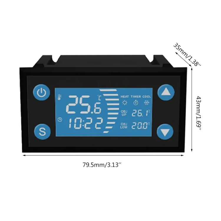 W-1213 Display digitale intelligente Fish Tank Climbing Termostato per animali domestici Impianto di controllo della temperatura di allevamento del boccaporto, W-1213