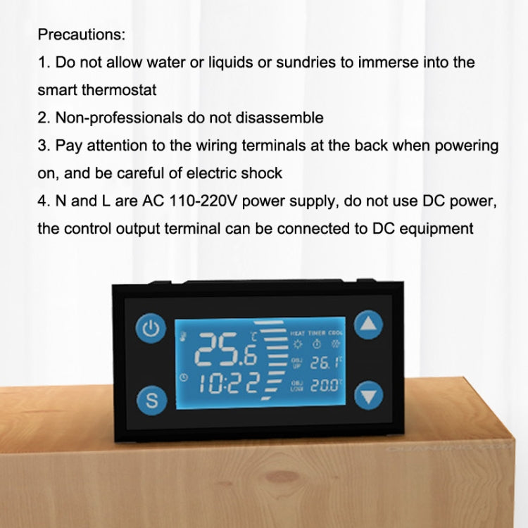 W-1213 Display digitale intelligente Fish Tank Climbing Termostato per animali domestici Impianto di controllo della temperatura di allevamento del boccaporto, W-1213
