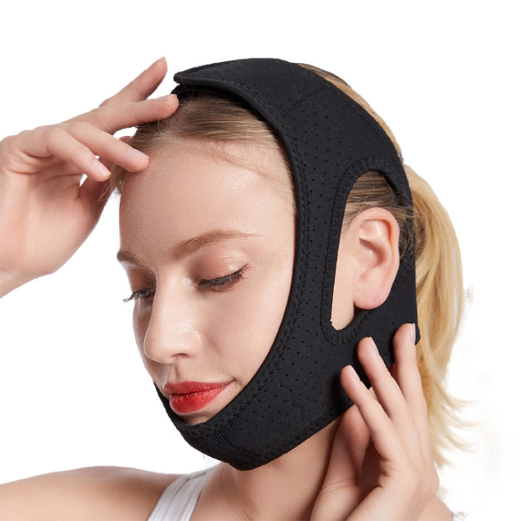 MK122 Cintura anti-russamento Sottogola triangolare Cintura unisex per la protezione del mento, Black