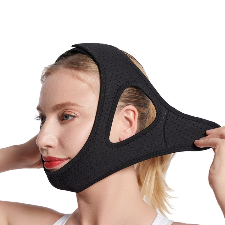 MK122 Cintura anti-russamento Sottogola triangolare Cintura unisex per la protezione del mento, Black