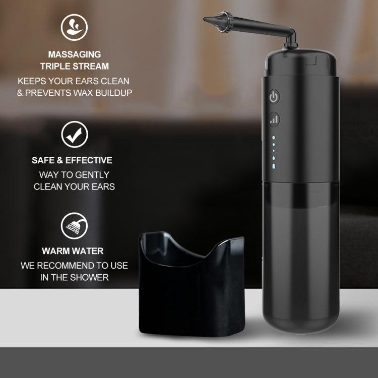 Flusso a triplo getto elettrico per la pulizia delle orecchie alimentato ad acqua con 3 impostazioni di pressione, Ear Cleaner