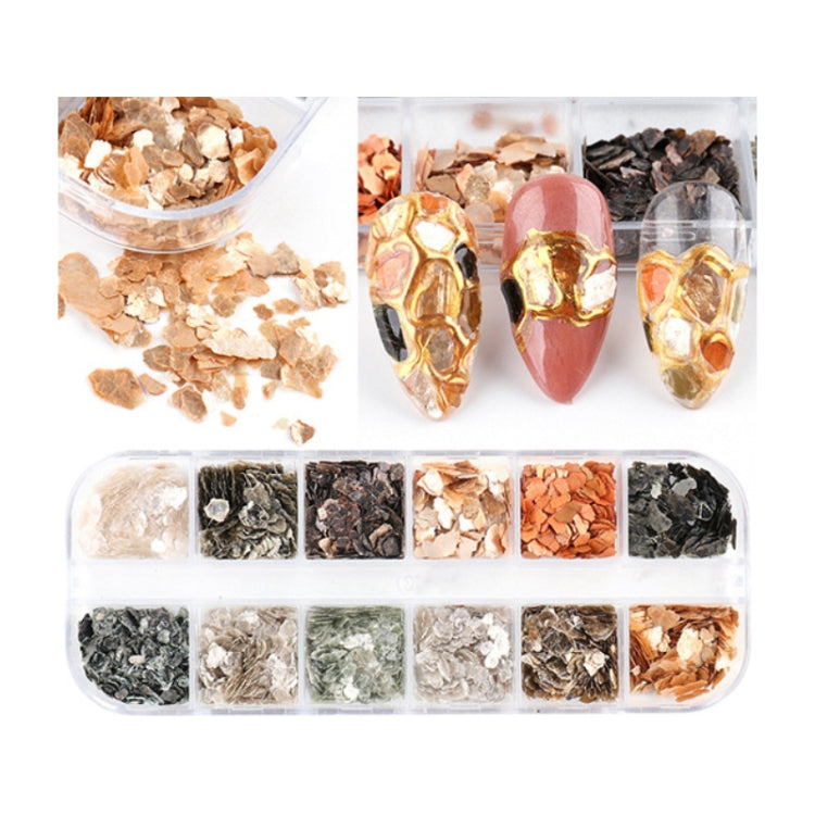 Symphony Flake Mica Flake Shell Nail Art paillettes, BK, BH, BY, YM
