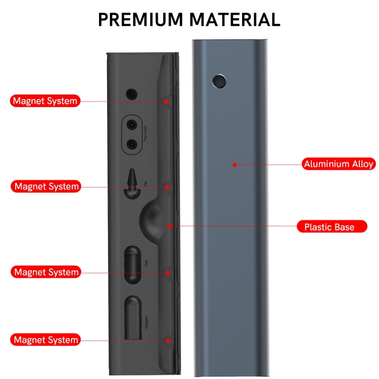 Per Apple Pencil 1/2 Custodia per penna in alluminio AhaStyle PT145, PT145 (Silver), PT145 (Dark Gray)