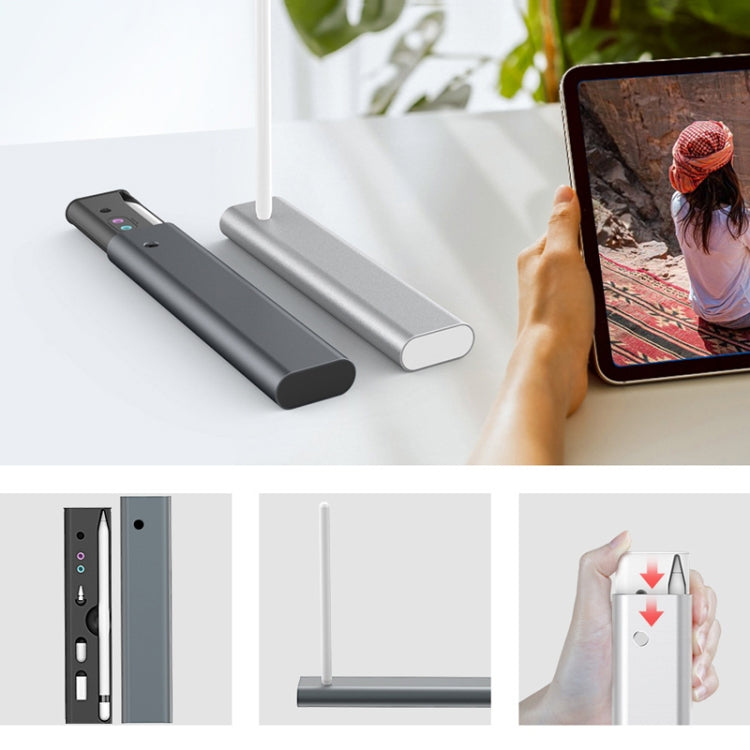 Per Apple Pencil 1/2 Custodia per penna in alluminio AhaStyle PT145, PT145 (Silver), PT145 (Dark Gray)