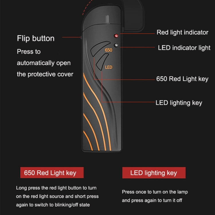 TL-B3-L15 10KM-15KM Mini Ricaricabile Fibra Ottica Fonti di Luce Rossa Test Pen Clamshell Light Pen, 10KM-15KM