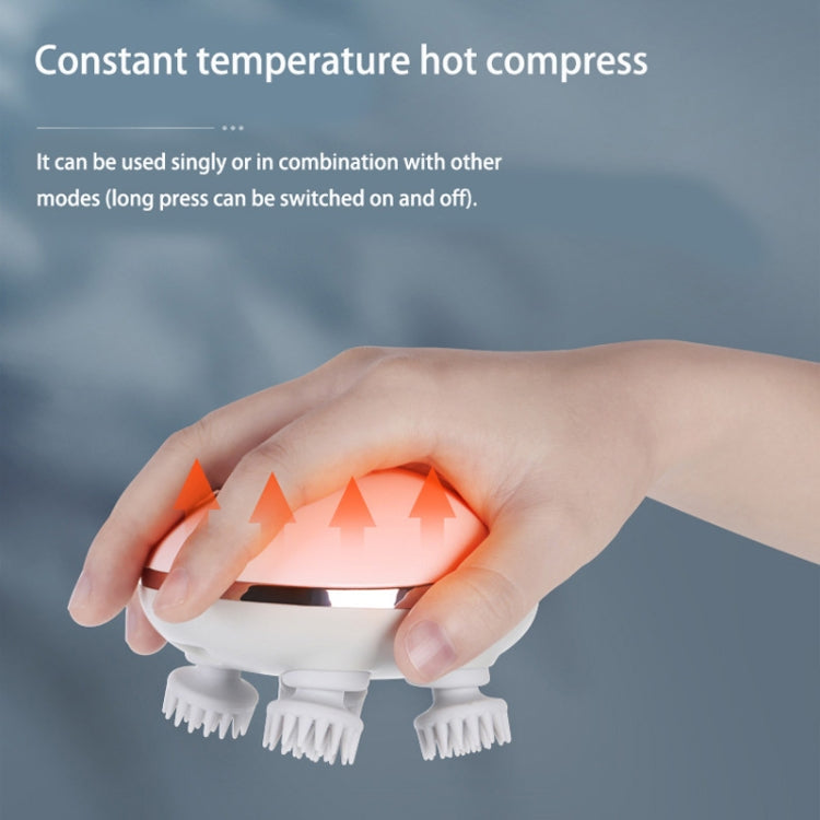 K111 Hot Compress Red Light Head Massager Impastamento elettrico Vibrazione Strumento testa impermeabile, K111 White