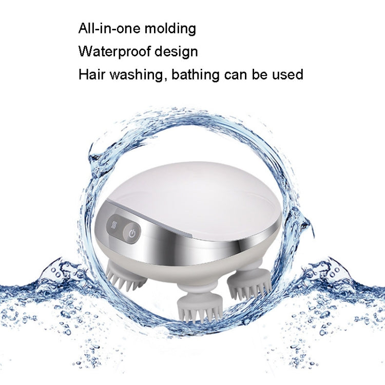 K111 Hot Compress Red Light Head Massager Impastamento elettrico Vibrazione Strumento testa impermeabile, K111 White