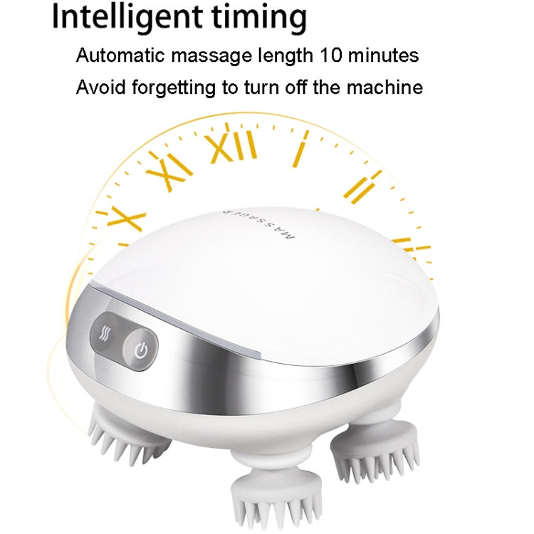 K111 Hot Compress Red Light Head Massager Impastamento elettrico Vibrazione Strumento testa impermeabile, K111 White