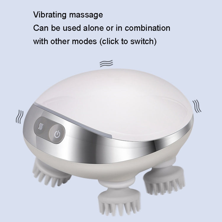 K111 Hot Compress Red Light Head Massager Impastamento elettrico Vibrazione Strumento testa impermeabile, K111 White